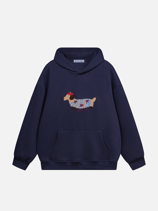 Aelfric Eden Tops - AELFRIC EDEN CARTOON DACHSHUND HOODIE